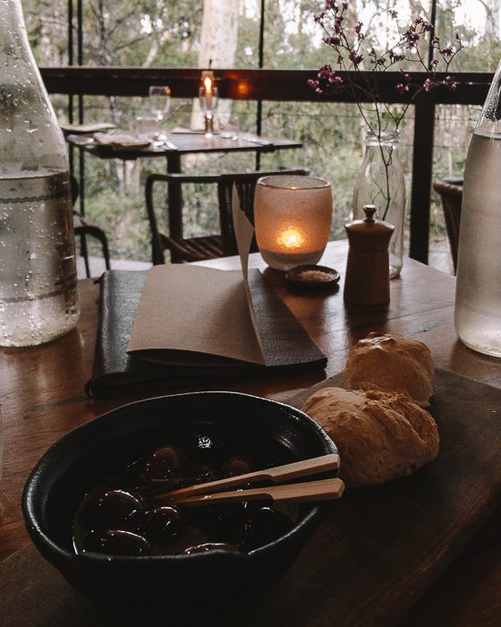 Paperbark Camp dinner appetizer by Dancing the Earth