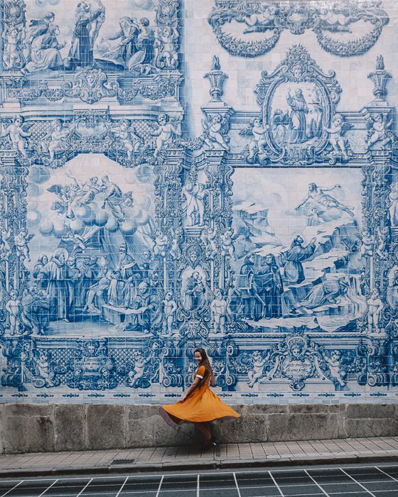 Porto weekend itinerary Capela das Almas wall by Dancing the Earth