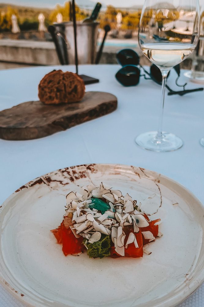La Table de Xavier Mathieu, starter, trout, by Dancing the Earth