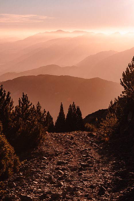 Sunset lights in Mt Fyffe, Dancing the Earth